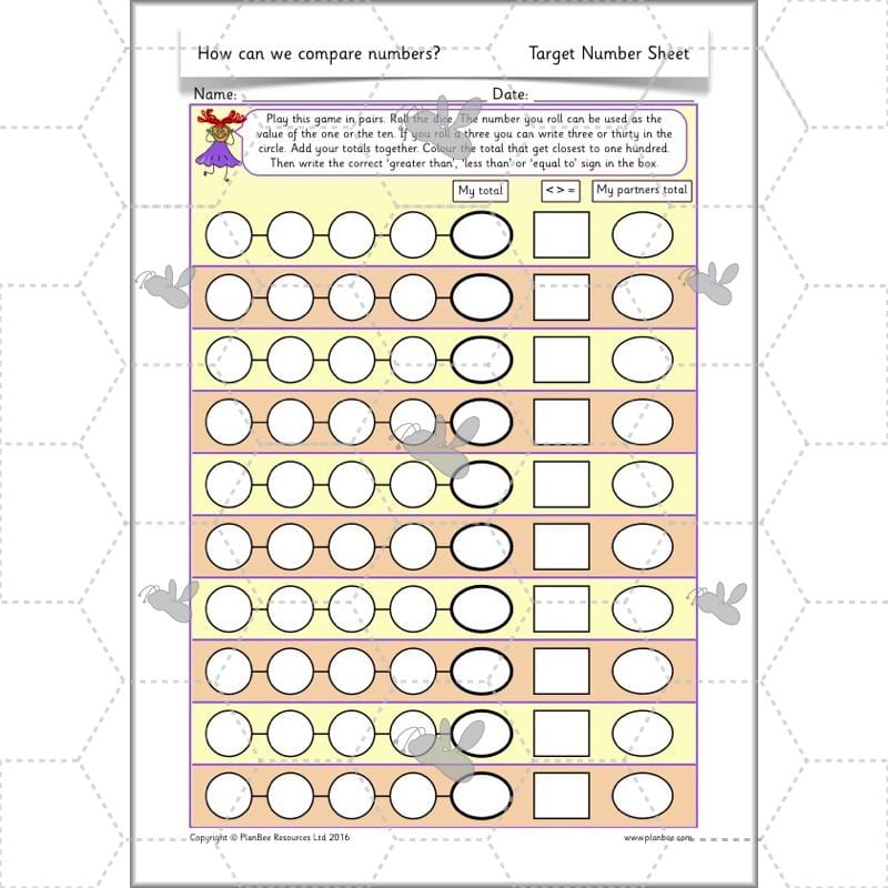 PlanBee How Can We Compare Numbers? Place Value & Number Year 2 Maths Plans