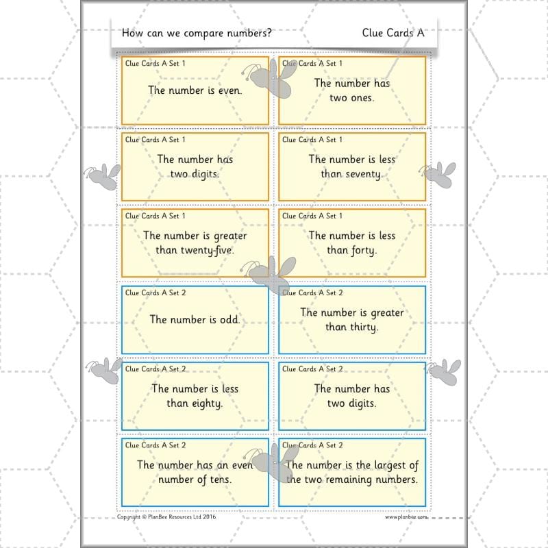 PlanBee How Can We Compare Numbers? Place Value & Number Year 2 Maths Plans