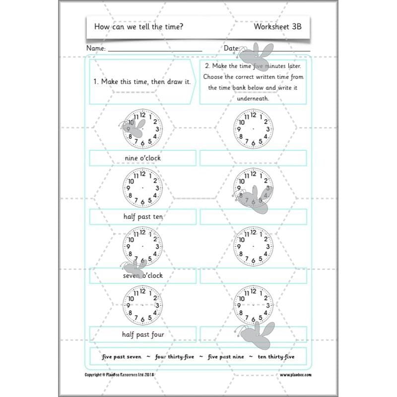 PlanBee Year 2 Time Lessons KS1 | How can we tell the time?