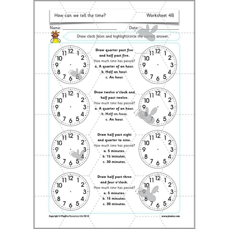 PlanBee Year 2 Time Lessons KS1 | How can we tell the time?
