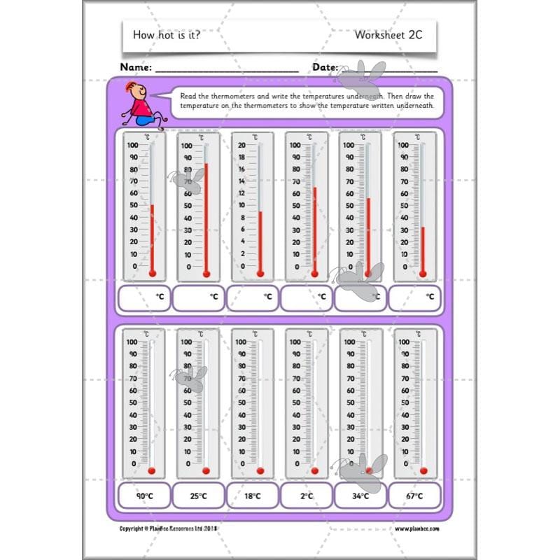 PlanBee How hot is it? - Year 2 Maths - Measurement Planning