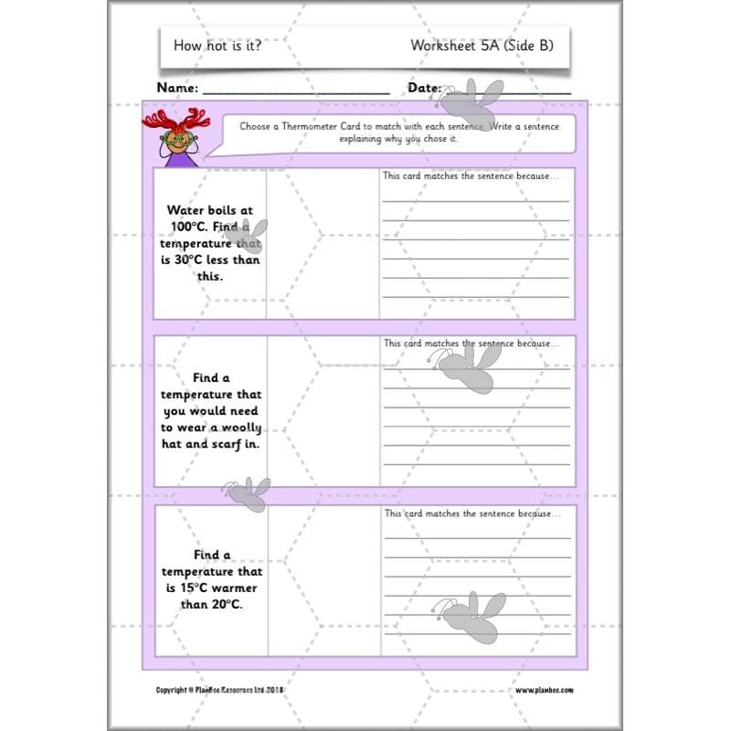 PlanBee How hot is it? - Year 2 Maths - Measurement Planning