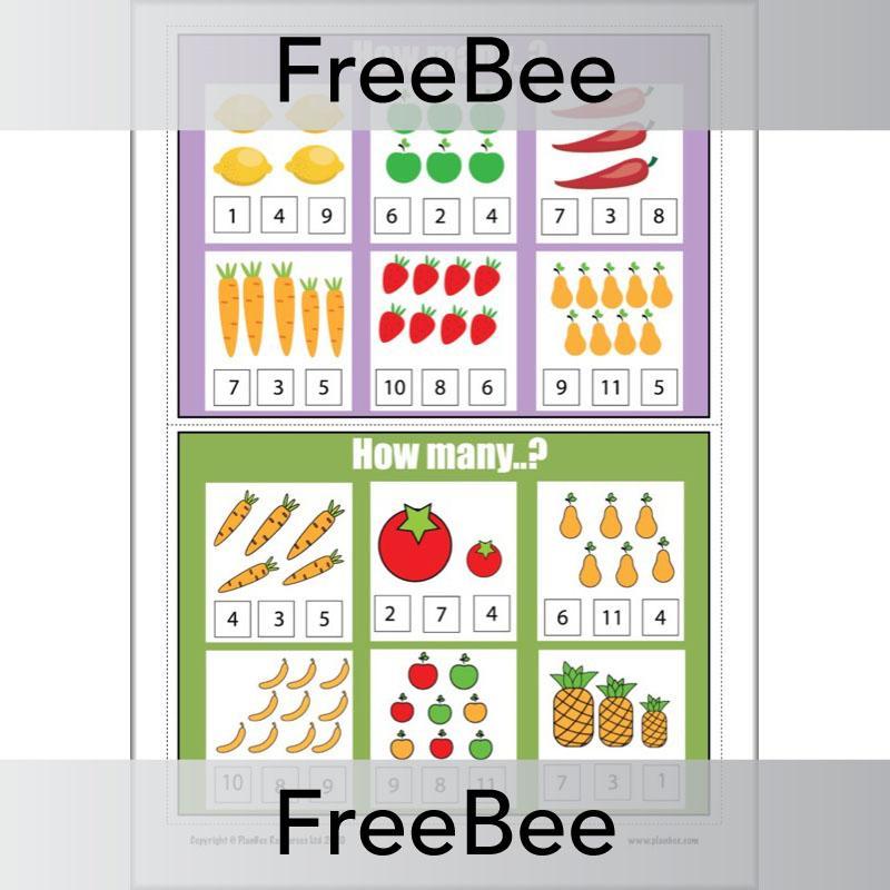 PlanBee FREE KS1 Counting Cards | How Many...? by PlanBee