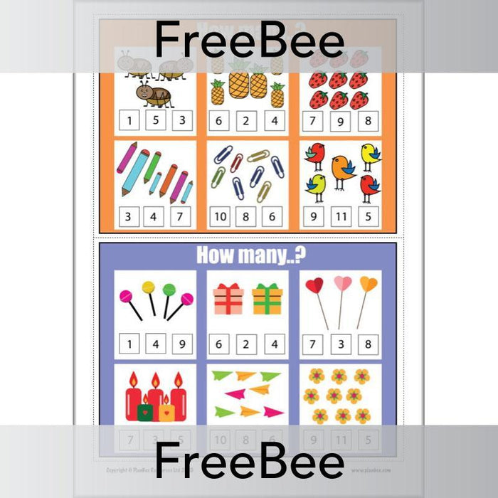 PlanBee FREE KS1 Counting Cards | How Many...? by PlanBee
