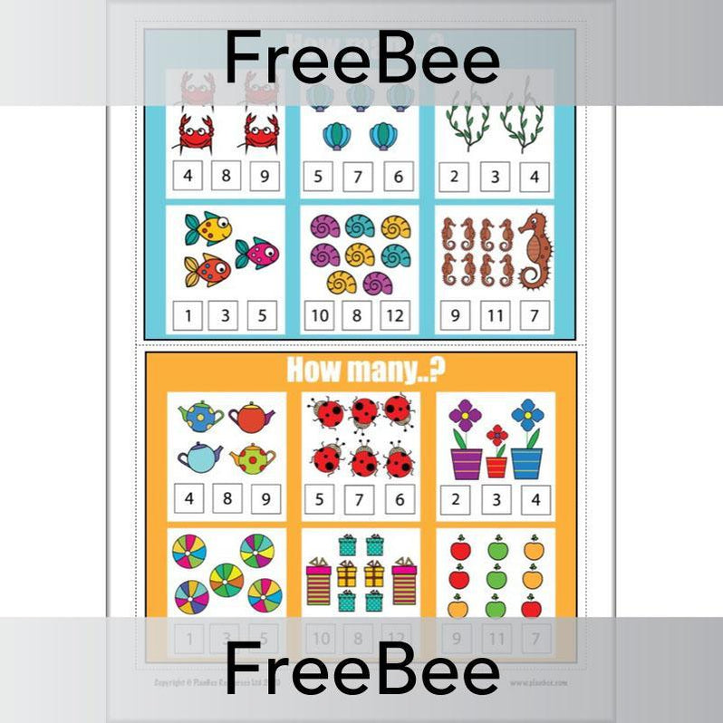 FREE KS1 Counting Cards | How Many...? by PlanBee