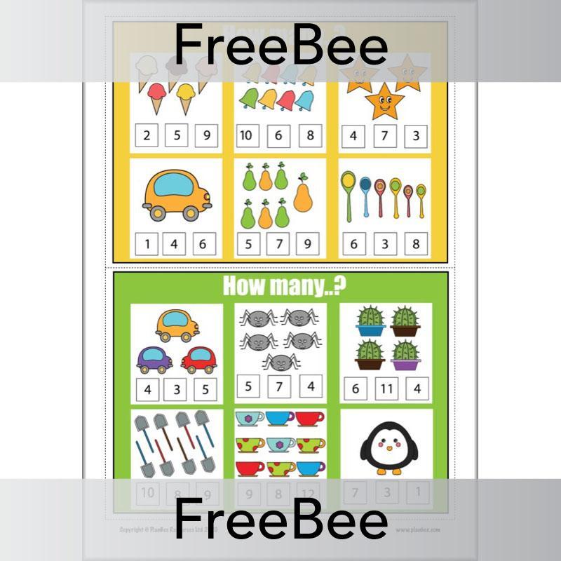 PlanBee FREE KS1 Counting Cards | How Many...? by PlanBee