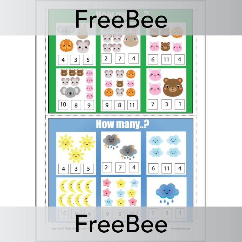 PlanBee FREE KS1 Counting Cards | How Many...? by PlanBee