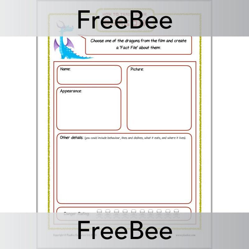 Free How to Train your Dragon Activity Sheets by PlanBee