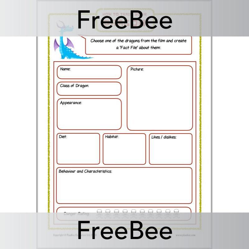 Free How to Train your Dragon Activity Sheets by PlanBee