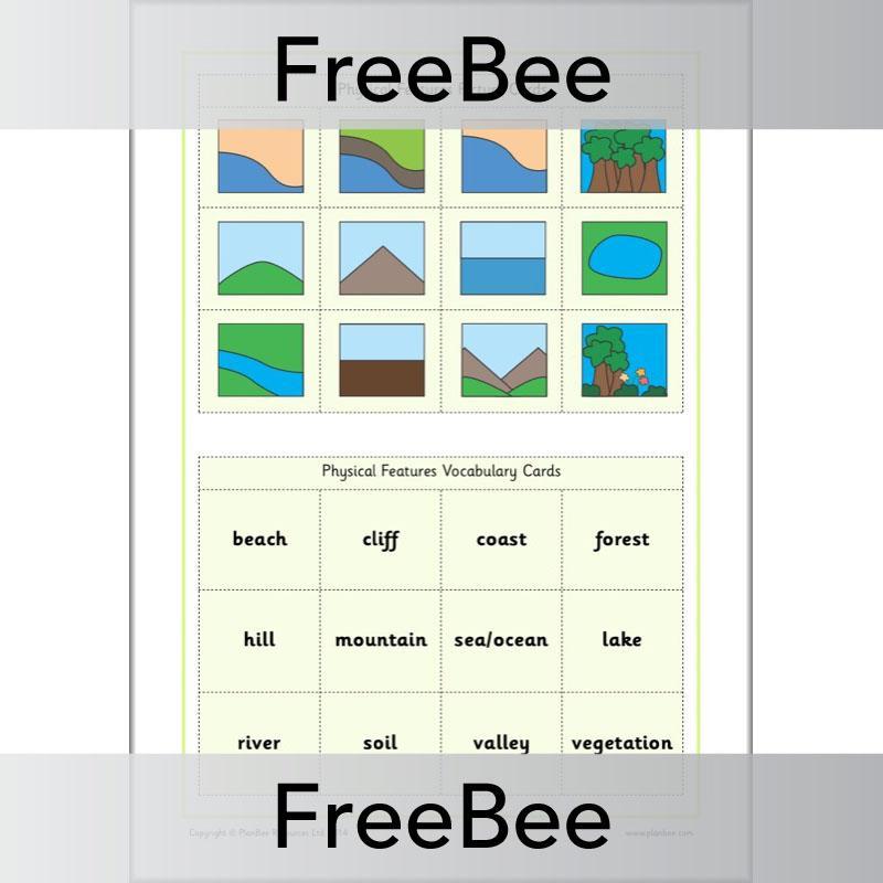 PlanBee Free Human and Physical Features KS1 Game created by PlanBee