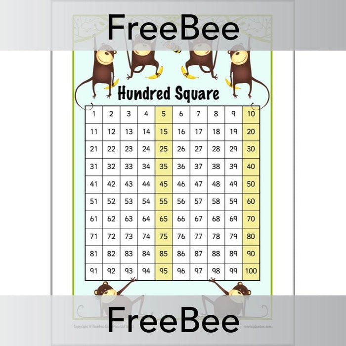 free-printable-hundred-square-grid-pdfs-by-planbee for Free Printable 100 Number Square Free Printable Hundred Square Grid PDFs by PlanBee for Free Printable 100 Number Square