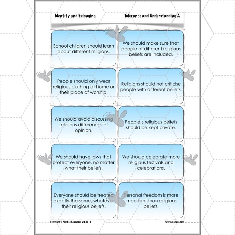 PlanBee Identity and Belonging Year 4 KS2 RE Lesson Pack by PlanBee