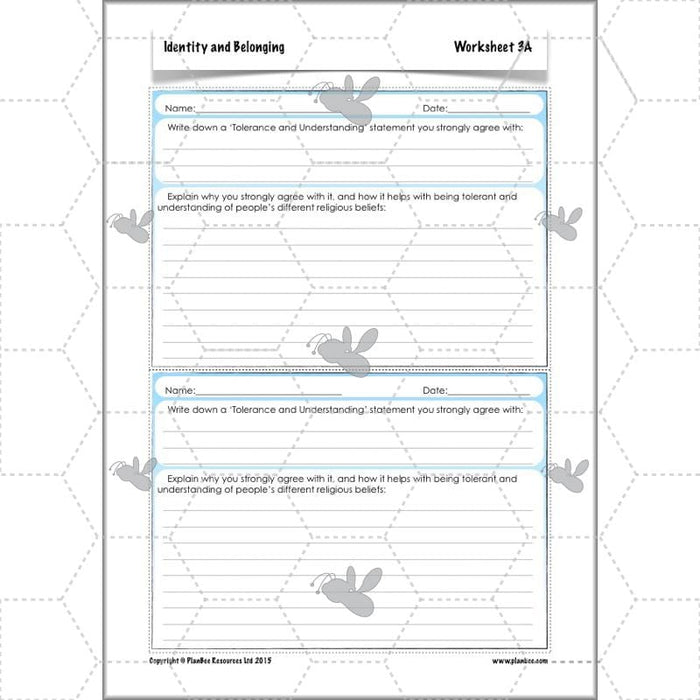 PlanBee Identity and Belonging Year 4 KS2 RE Lesson Pack by PlanBee
