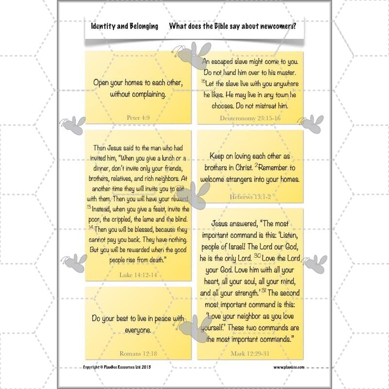 PlanBee Identity and Belonging Year 4 KS2 RE Lesson Pack by PlanBee