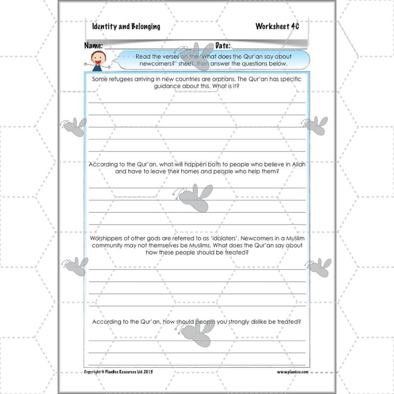 PlanBee Identity and Belonging Year 4 KS2 RE Lesson Pack by PlanBee