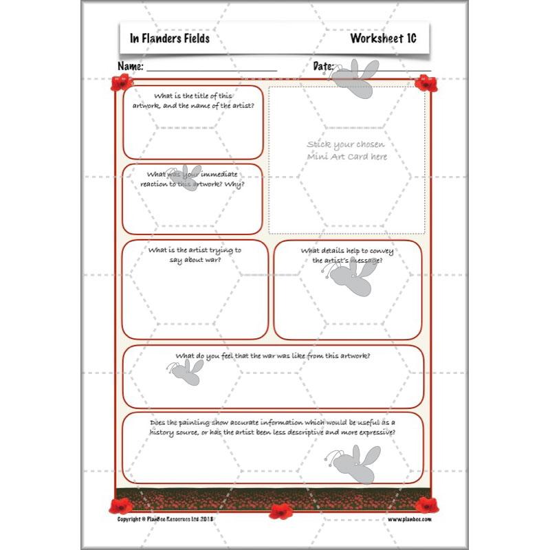 PlanBee WW1 Art Ideas KS2 In Flanders Fields Art Lessons by PlanBee