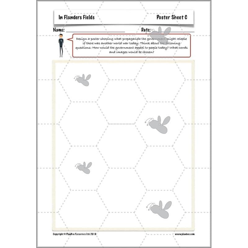 PlanBee WW1 Art Ideas KS2 In Flanders Fields Art Lessons by PlanBee