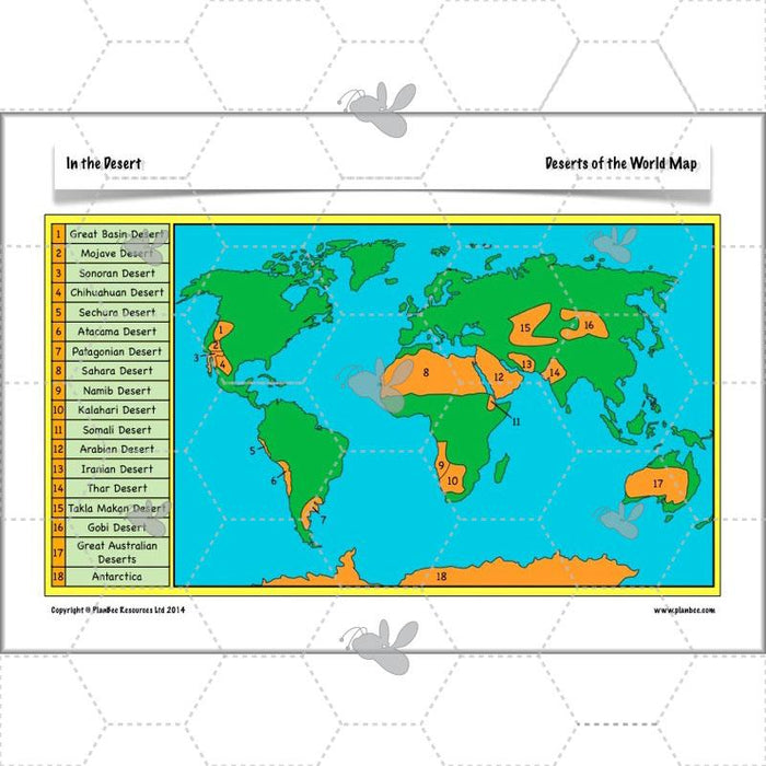 PlanBee In the Desert: Complete set of Geography lessons for Year 3 & Year 4
