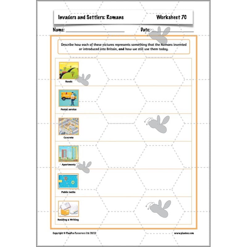 PlanBee Roman Invasion of Britain KS2 Invaders and Settlers | PlanBee