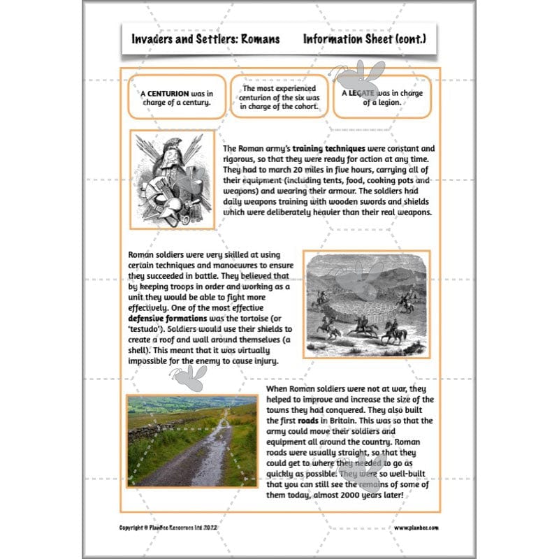 PlanBee Roman Invasion of Britain KS2 Invaders and Settlers | PlanBee