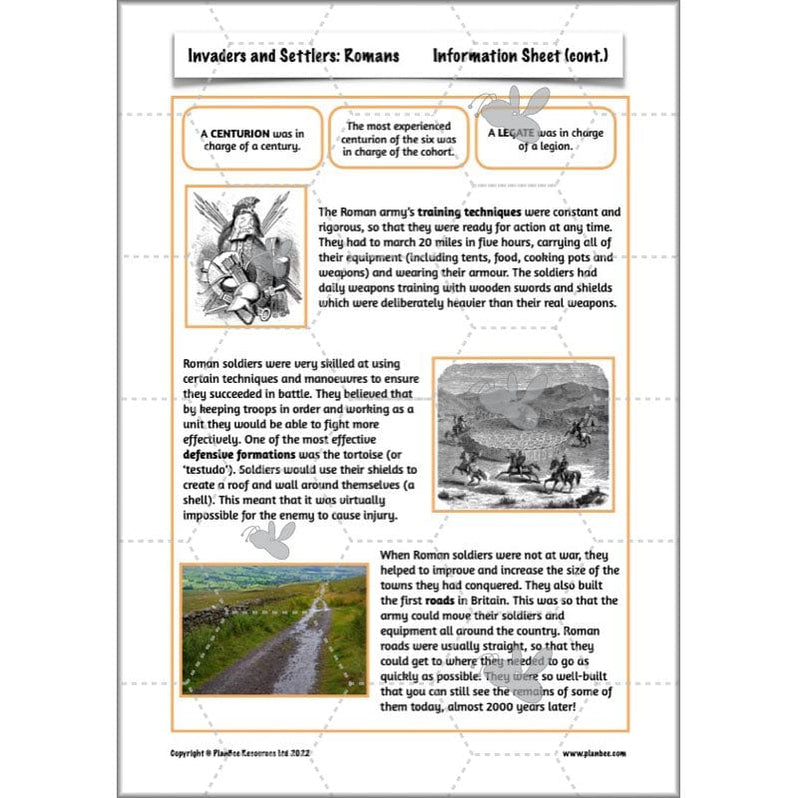 Roman Invasion of Britain KS2 Invaders and Settlers | PlanBee