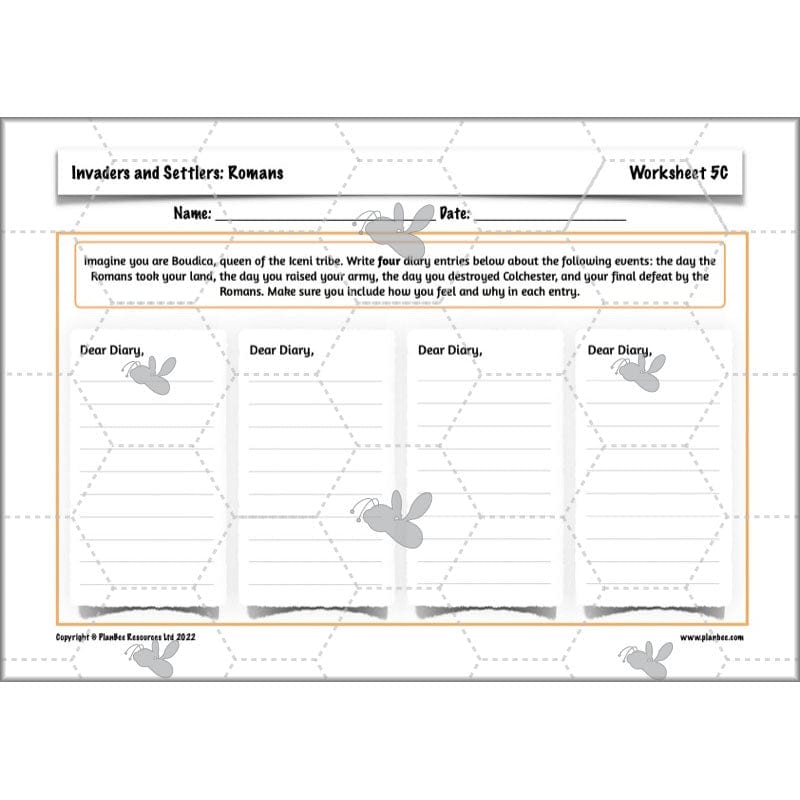 PlanBee Roman Invasion of Britain KS2 Invaders and Settlers | PlanBee
