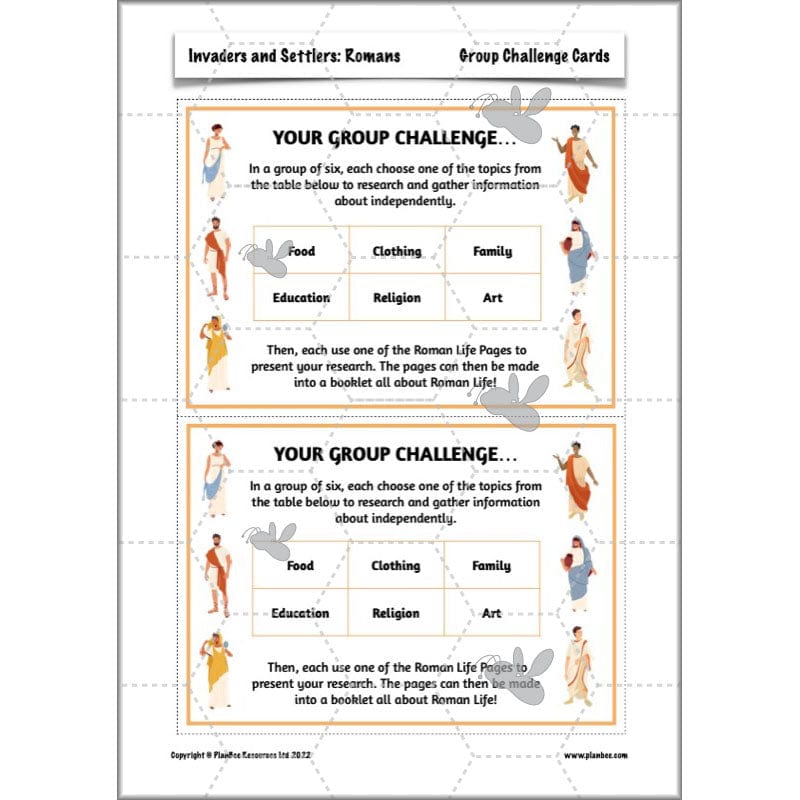 PlanBee Roman Invasion of Britain KS2 Invaders and Settlers | PlanBee