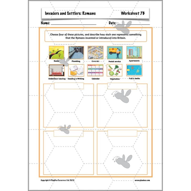 PlanBee Roman Invasion of Britain KS2 Invaders and Settlers | PlanBee