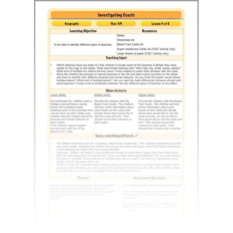 PlanBee Investigating Coasts KS2 Geography Lessons | PlanBee