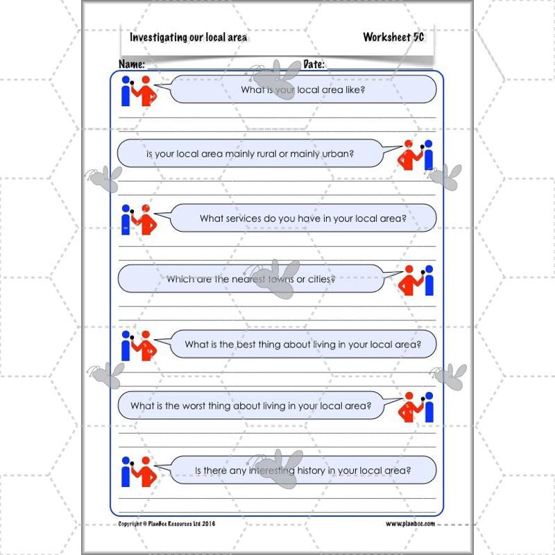 PlanBee Investigating Our Local Area: Year 3 Geography scheme of work
