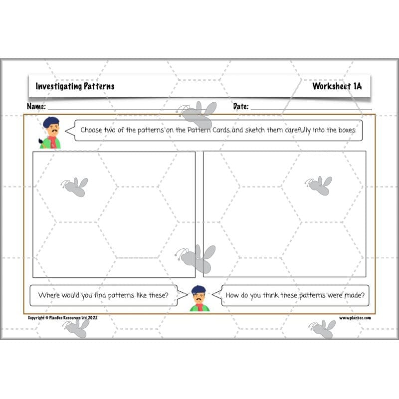 PlanBee Investigating Patterns - KS2 Art Primary Resources for Year 3 & Year 4