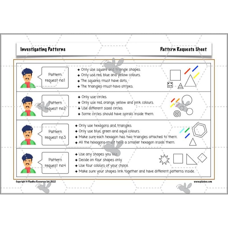 PlanBee Investigating Patterns - KS2 Art Primary Resources for Year 3 & Year 4