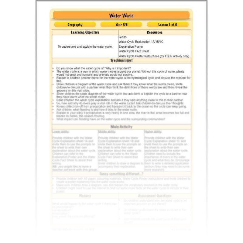 PlanBee Investigating Rivers KS2 planning – physical geography resources