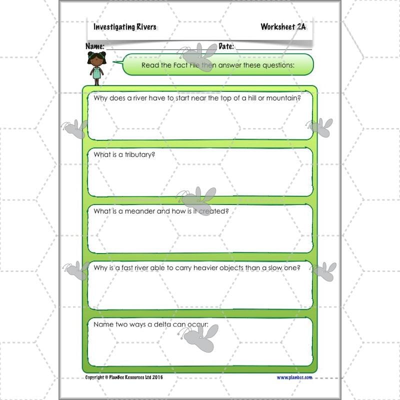 PlanBee Investigating Rivers KS2 planning – physical geography resources