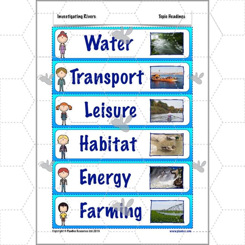 PlanBee Investigating Rivers KS2 planning – physical geography resources