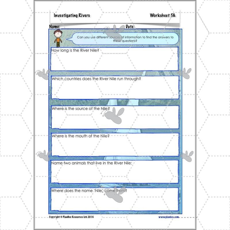 PlanBee Investigating Rivers KS2 planning – physical geography resources