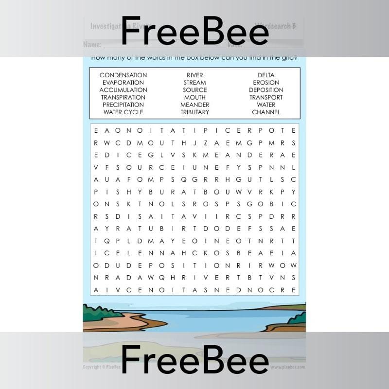 PlanBee Investigating Rivers | PlanBee FreeBees
