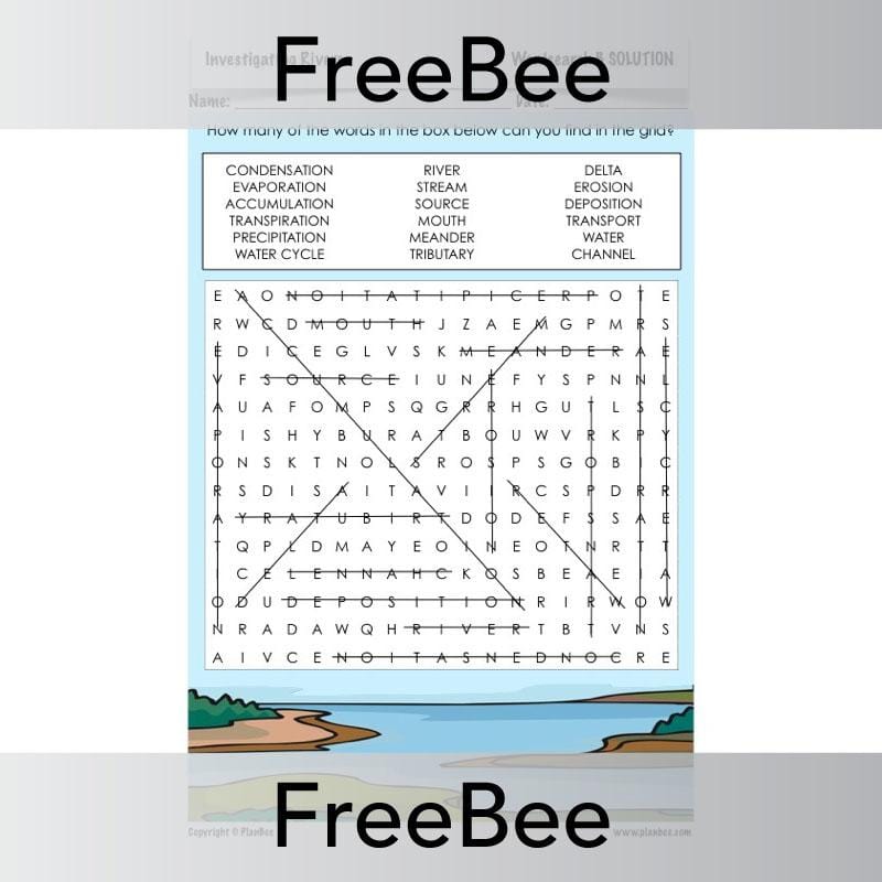PlanBee Investigating Rivers | PlanBee FreeBees