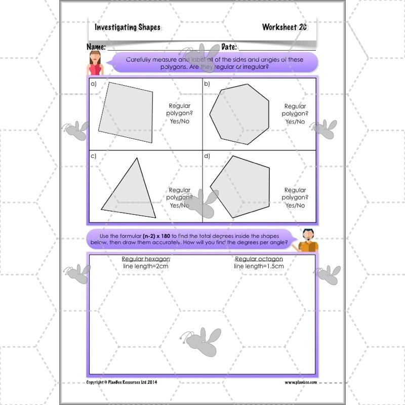PlanBee Year 5 Shape KS2 Geometry Maths Lessons by PlanBee
