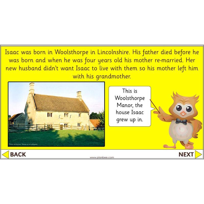 PlanBee Isaac Newton for children – KS1 History lessons