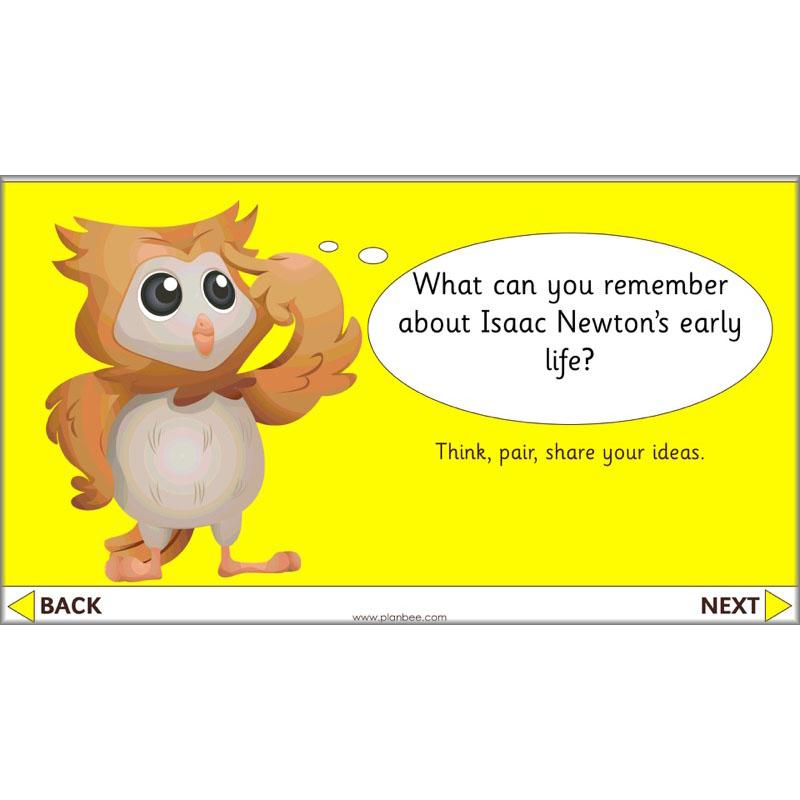 PlanBee Isaac Newton for children – KS1 History lessons