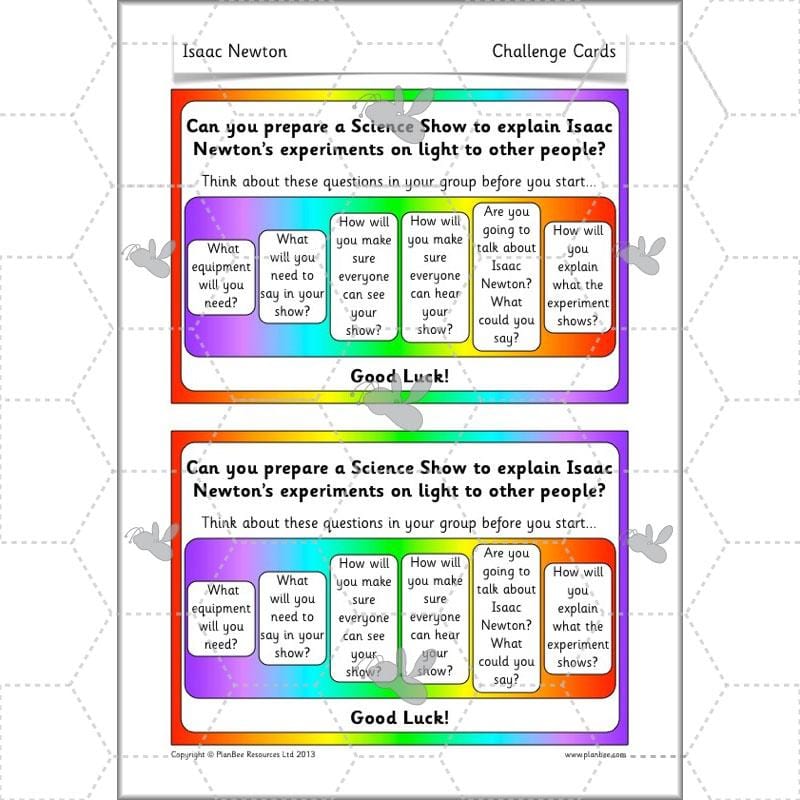 PlanBee Isaac Newton for children – KS1 History lessons
