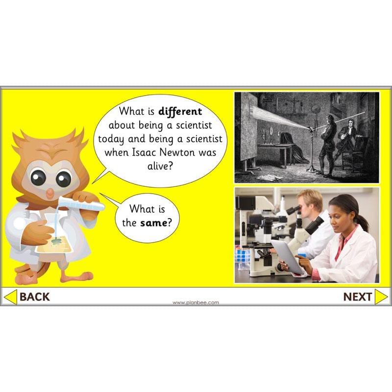PlanBee Isaac Newton for children – KS1 History lessons