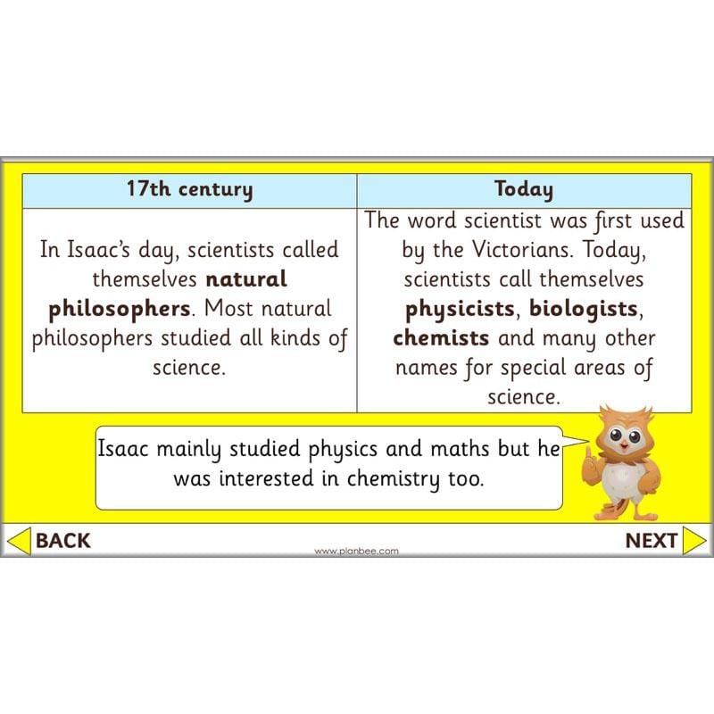 PlanBee Isaac Newton for children – KS1 History lessons
