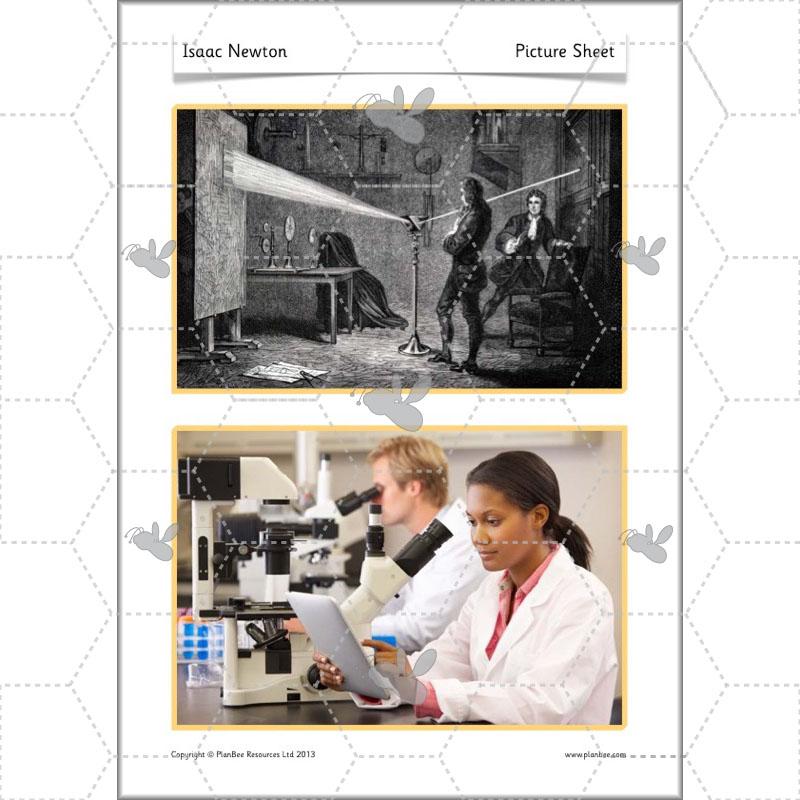 PlanBee Isaac Newton for children – KS1 History lessons