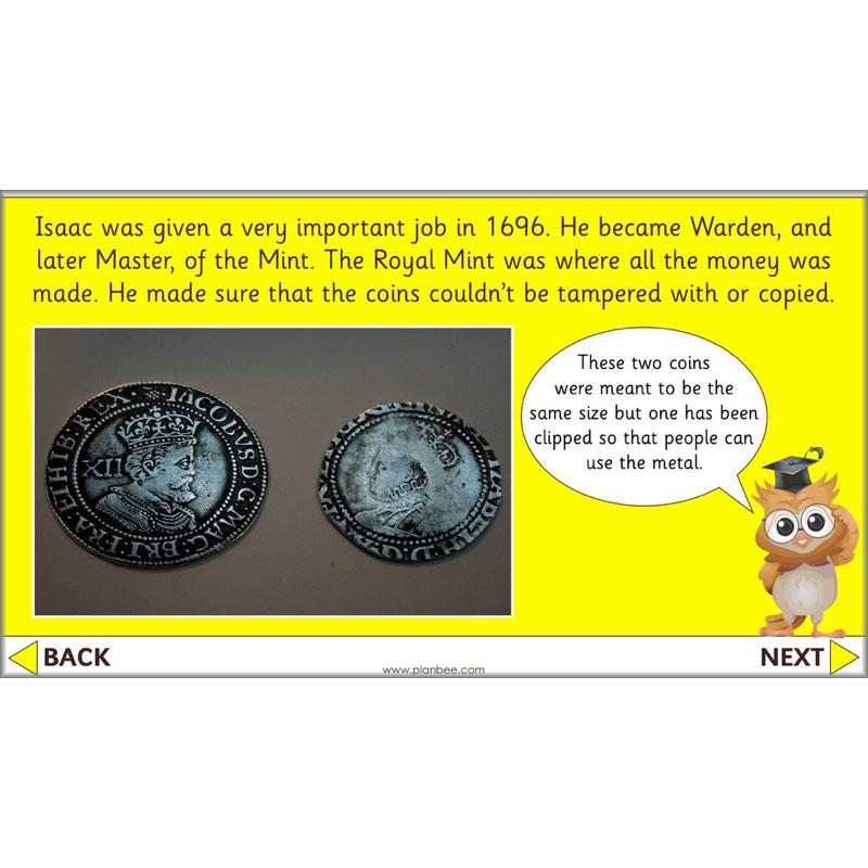 PlanBee Isaac Newton for children – KS1 History lessons