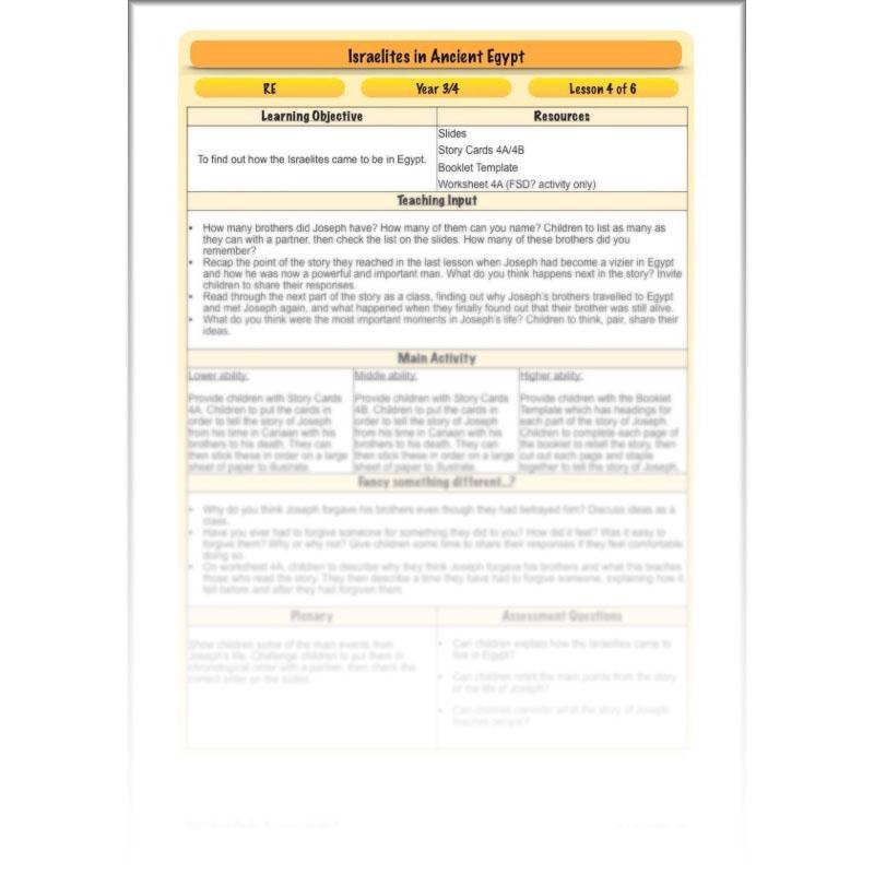 PlanBee Israelites in Ancient Egypt - KS2 RE Lesson Plans & Resources