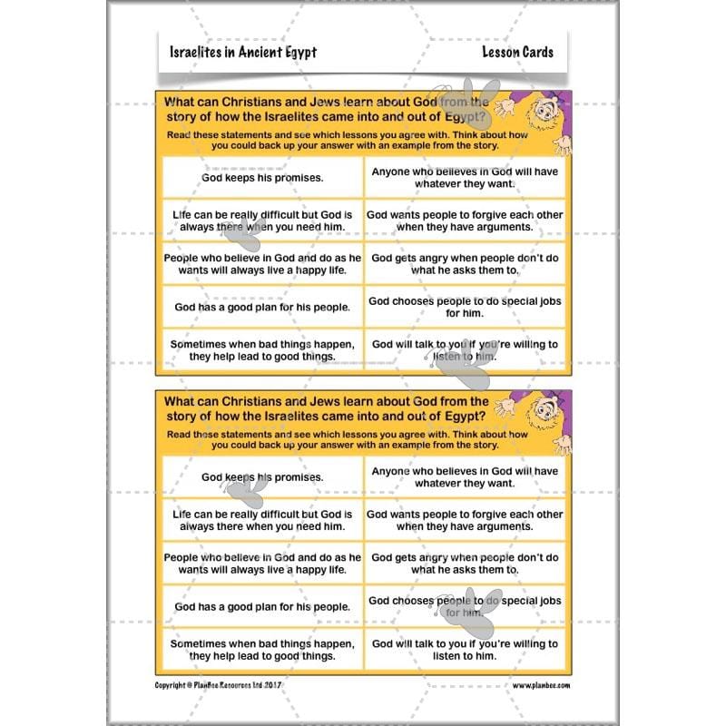 PlanBee Israelites in Ancient Egypt - KS2 RE Lesson Plans & Resources