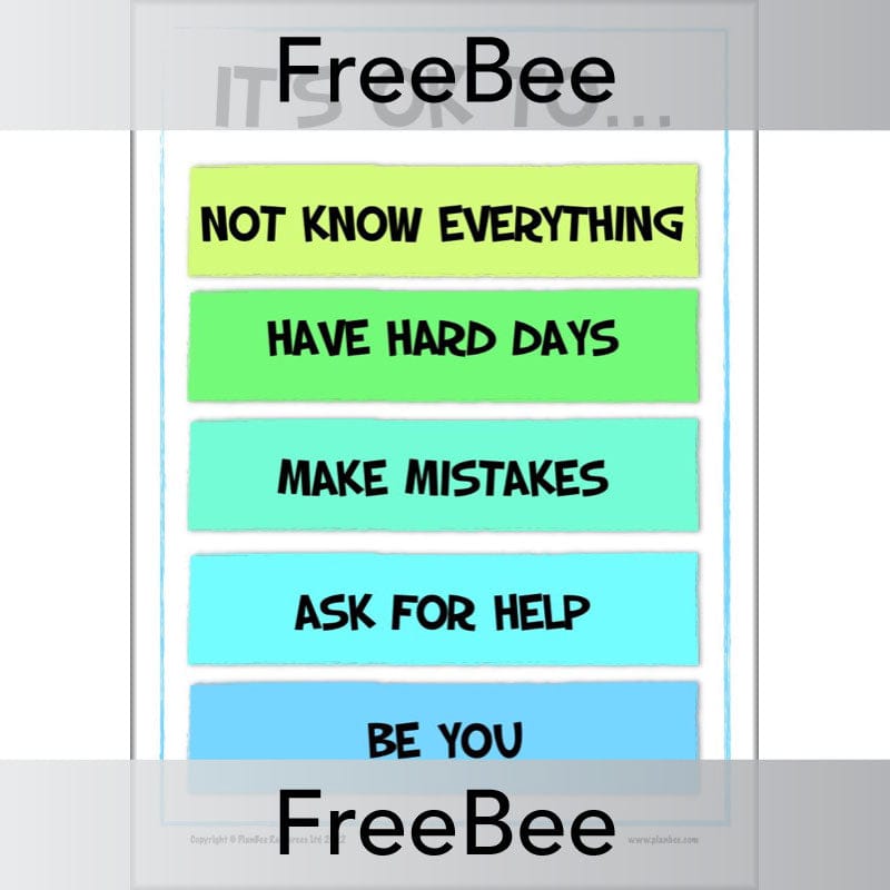 PlanBee FREE It's OK to... Poster by PlanBee