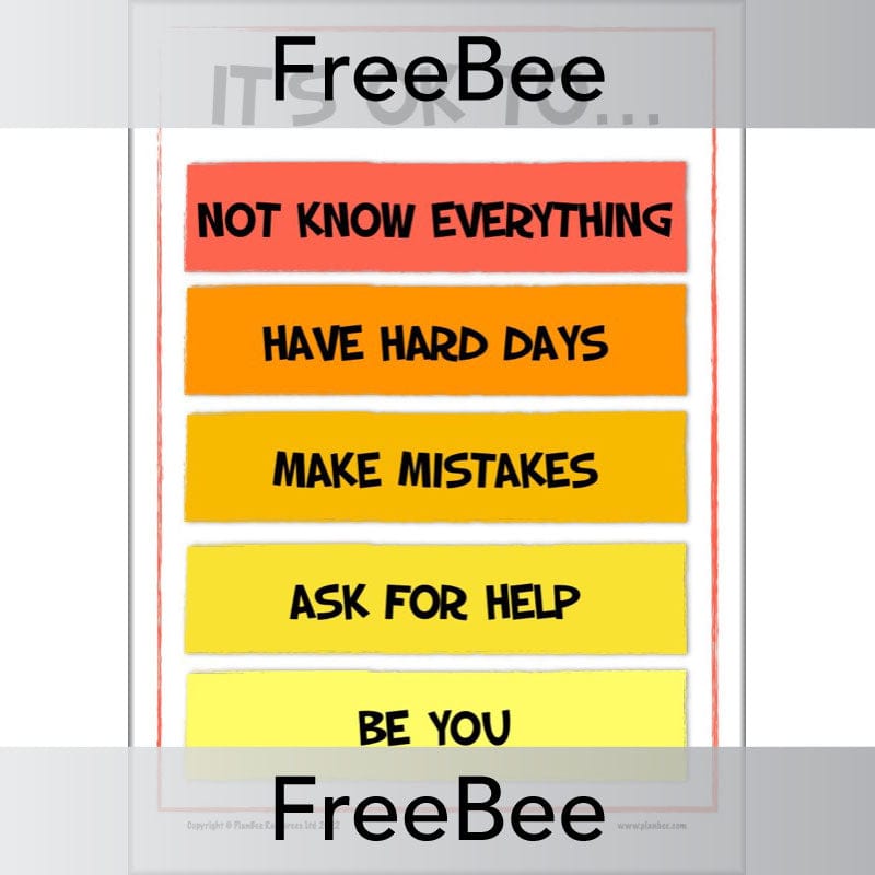 PlanBee FREE It's OK to... Poster by PlanBee